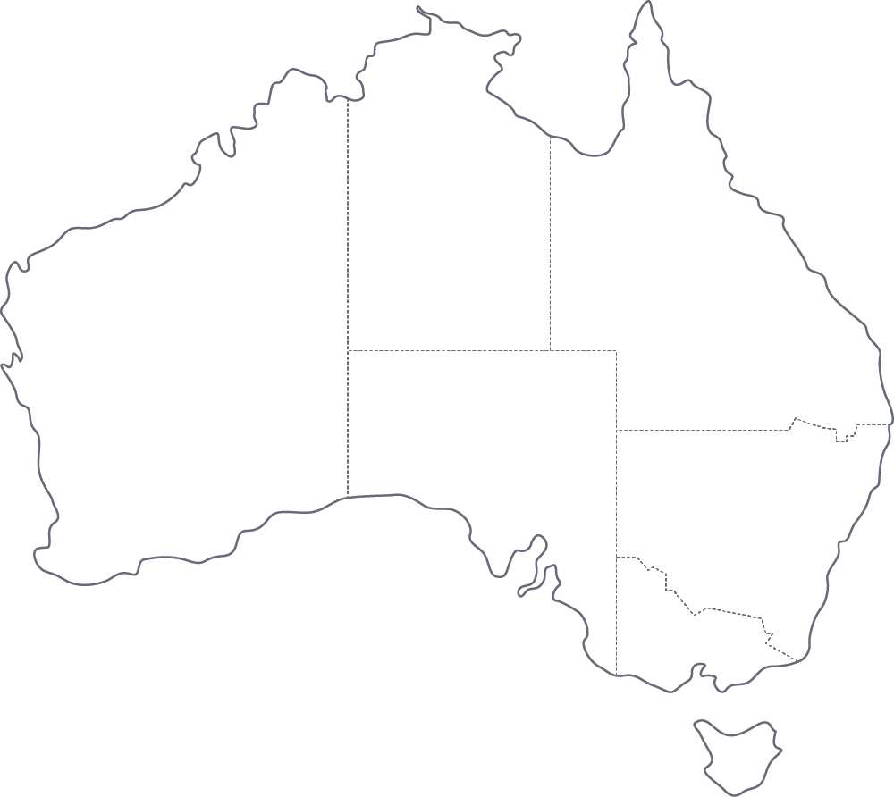 Map Of Australia - Outline Only