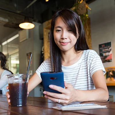 Student Having A Whatsapp Chat